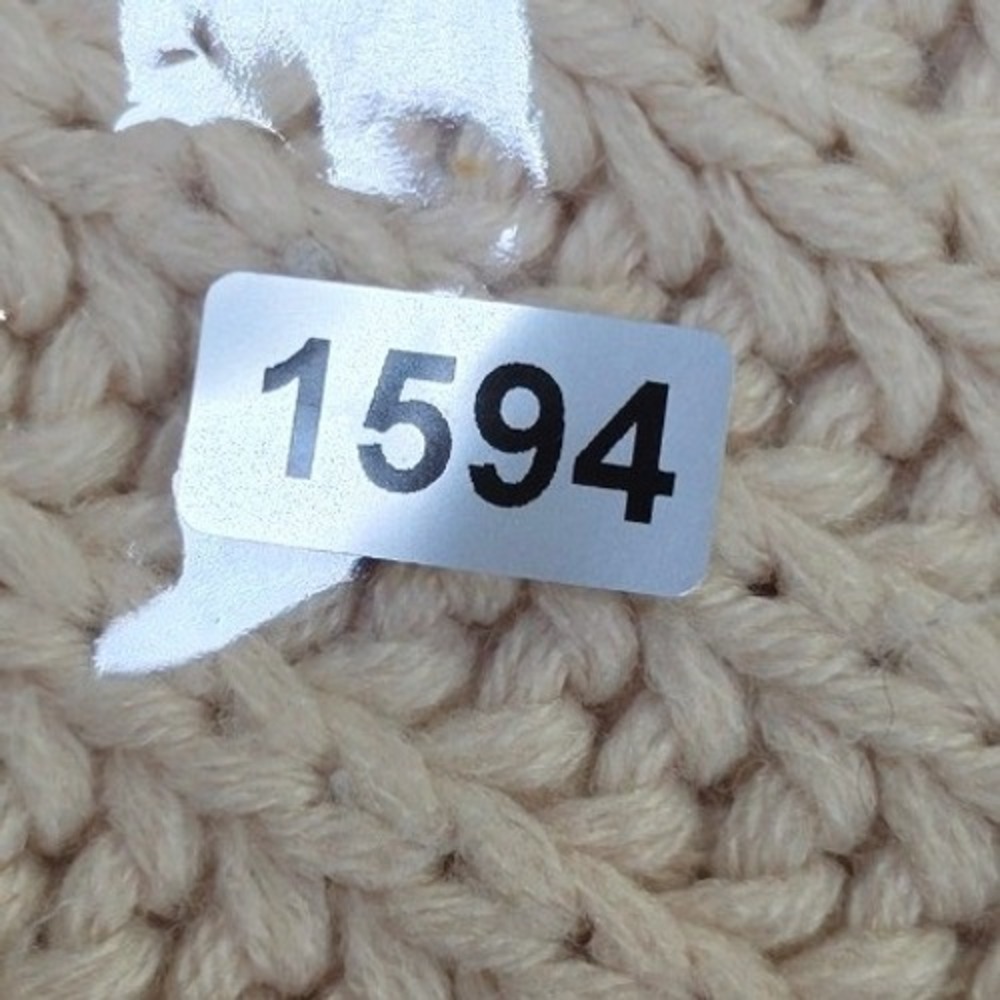 Twenty Ten Cream Ribbed Knit Balloon Sleeve Cropped Sweater SM S/M 1594 - Picture 6 of 6